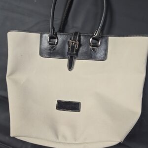 Dooney & Burke Black and Cream Women's Tote Bag